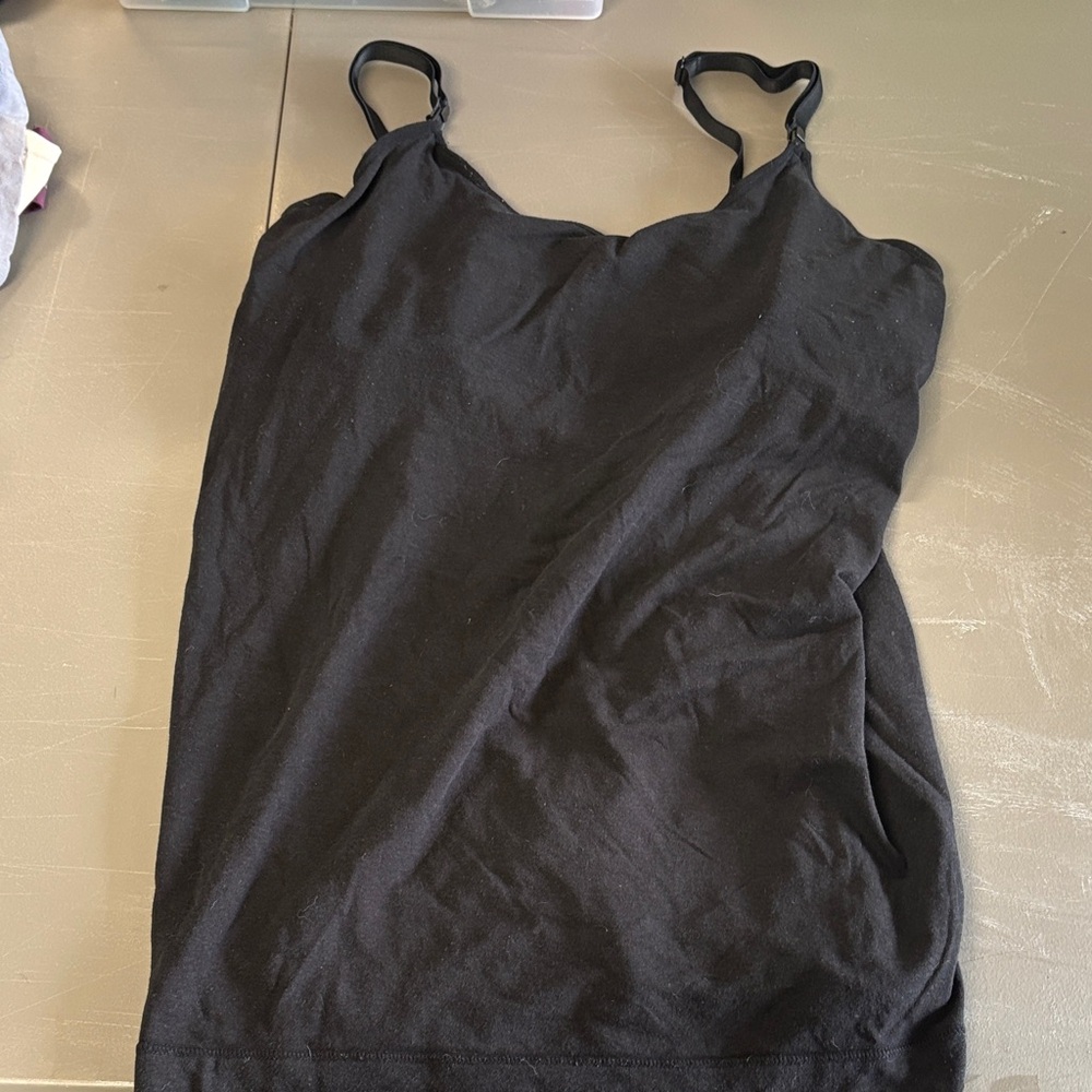 Black nursing tank top